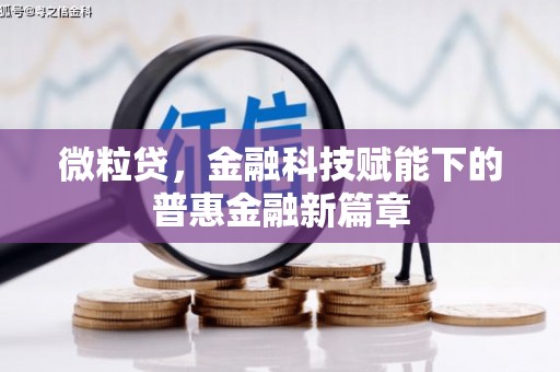 根河微粒贷，金融科技赋能下的普惠金融新篇章