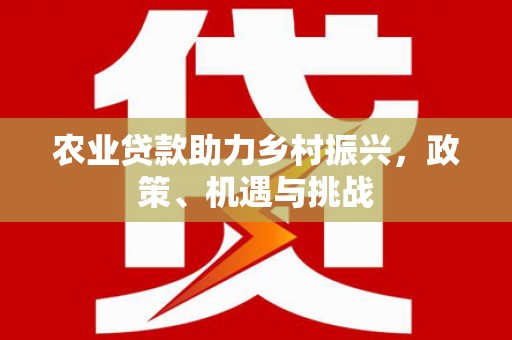 根河农业贷款助力乡村振兴，政策、机遇与挑战