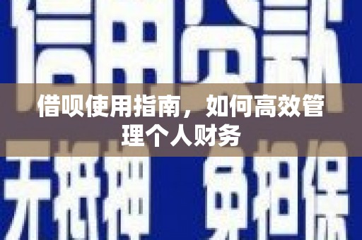 根河借呗使用指南，如何高效管理个人财务
