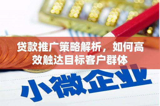 根河贷款推广策略解析，如何高效触达目标客户群体