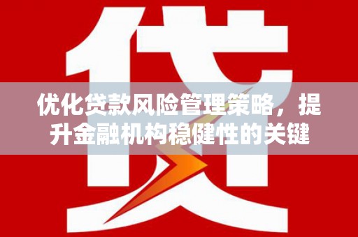 根河优化贷款风险管理策略，提升金融机构稳健性的关键
