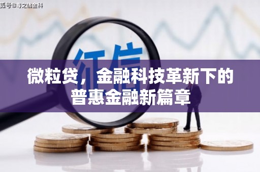 根河微粒贷，金融科技革新下的普惠金融新篇章