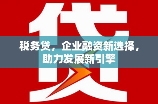 根河税务贷，企业融资新选择，助力发展新引擎
