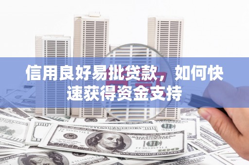 根河信用良好易批贷款，如何快速获得资金支持